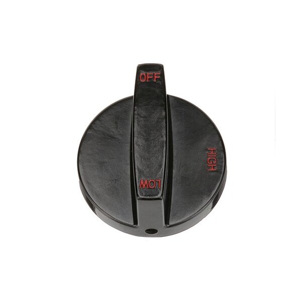 Knob 2-1/2 D, Off-High-Low